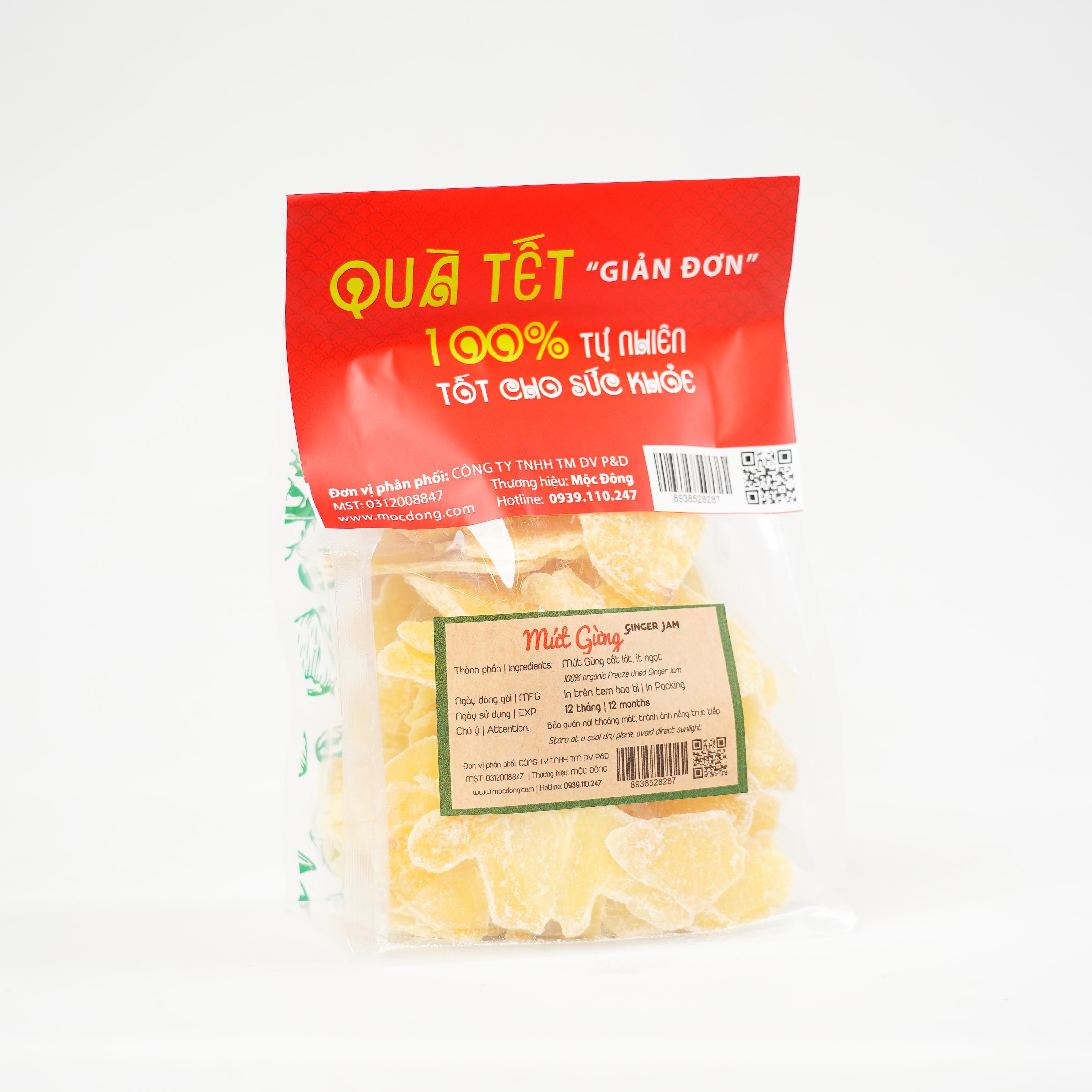 [Quà tặng Tết] Túi 500gr Mứt gừng Huế đặc biệt