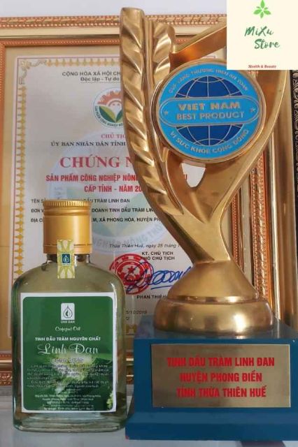 tinh dầu tràm Linh Đan 100ml cúp vàng cấp Tỉnh TT Huế