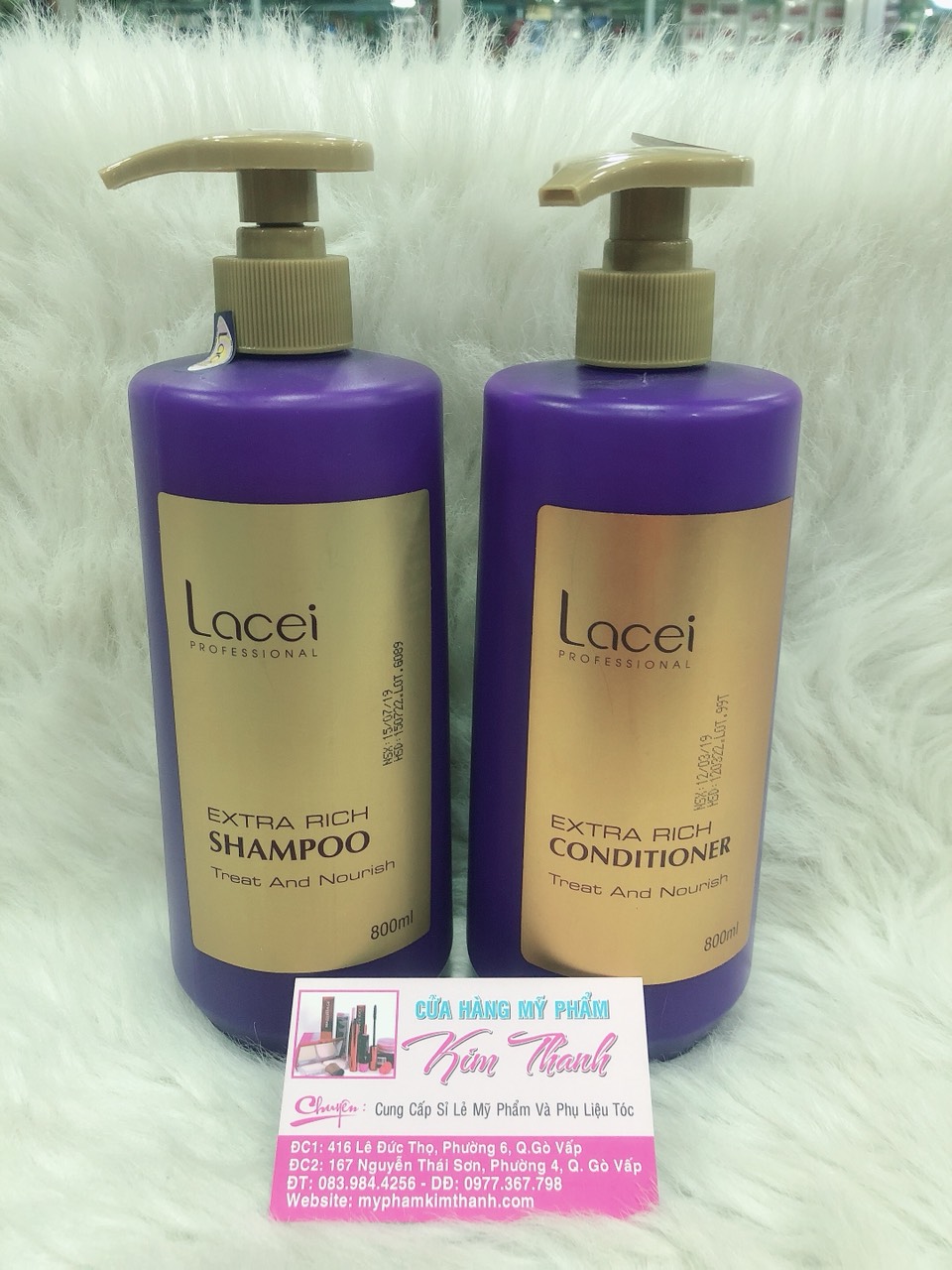 GỘI XẢ LACEI EXTRA RICH 800ML TÍM