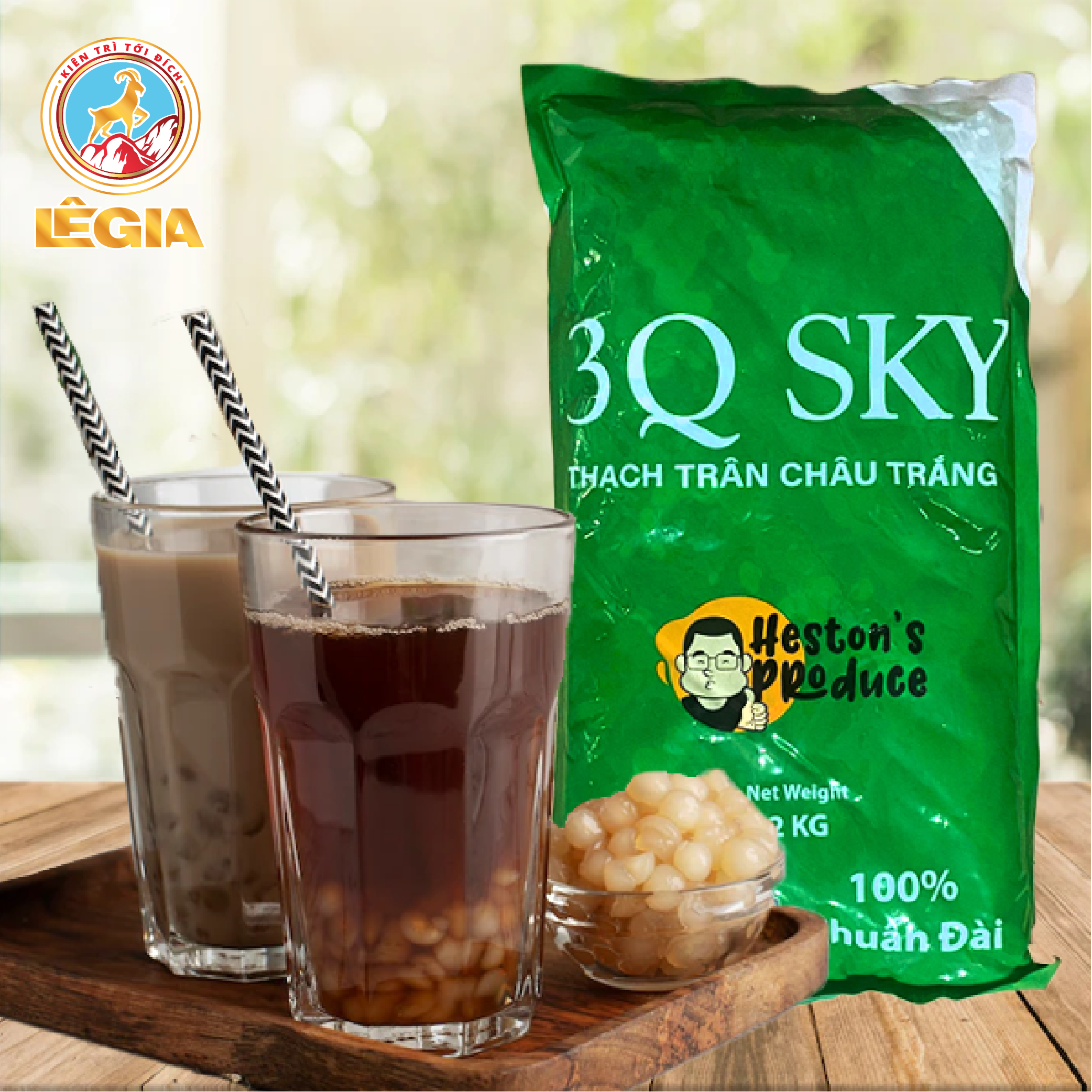 Trân châu trắng giòn 3Q SKY bịch 2kg (trân châu giòn)