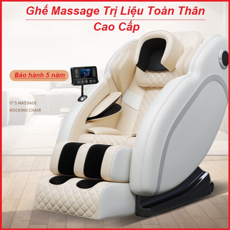 Ghế Massage Toàn Thân Công Nghệ Nhật Bản - Ghế Matxa Toàn Thân Cao Cấp , Tích Hợp Điều Khiển Giọng Nói, Màn Hình Cảm Ứng, Ghế Massage Trị Liệu Toàn Thân Cao Cấp