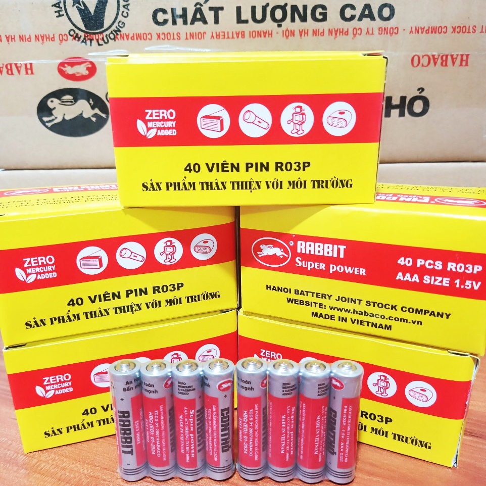 PIN CON THỎ - pin AA vỉ 4 viên