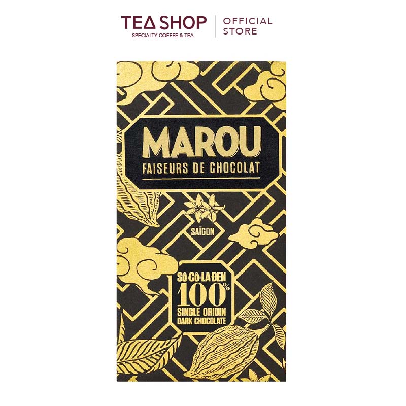 MAROU: Socola đen nguyên chất 100% - Thanh 60g