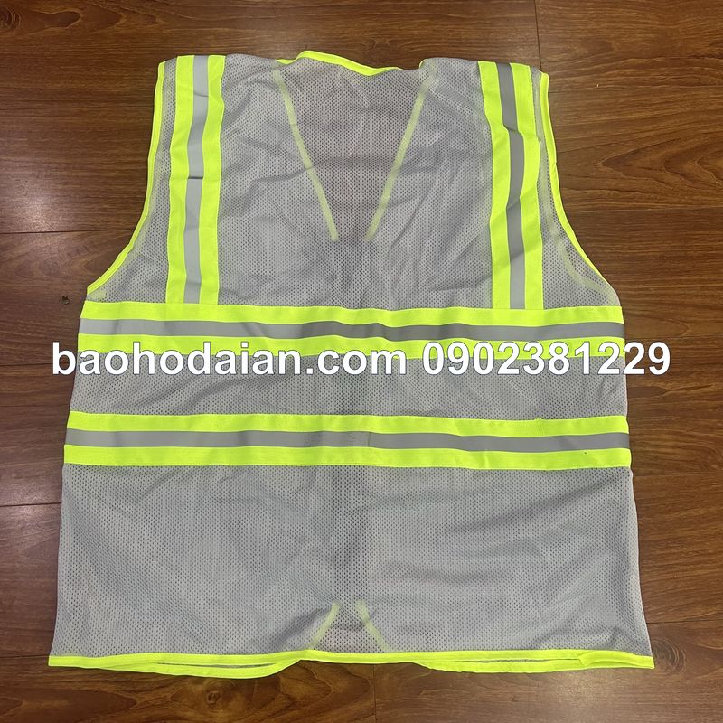 Áo phản quang kiểu 3M lưới 3 kéo có túi