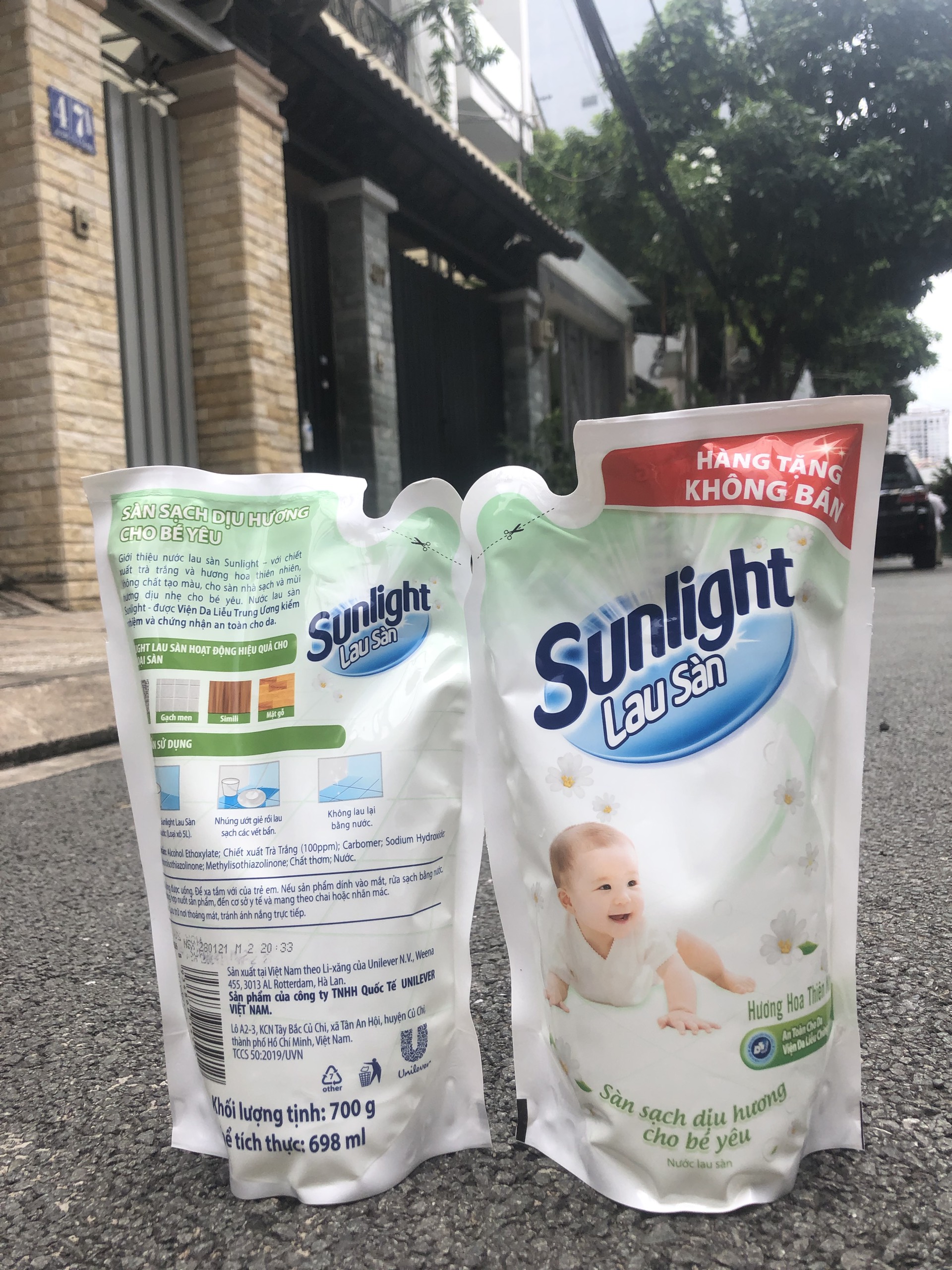 Combo 2 túi Nước Lau Sàn Sunlight (700g*2)