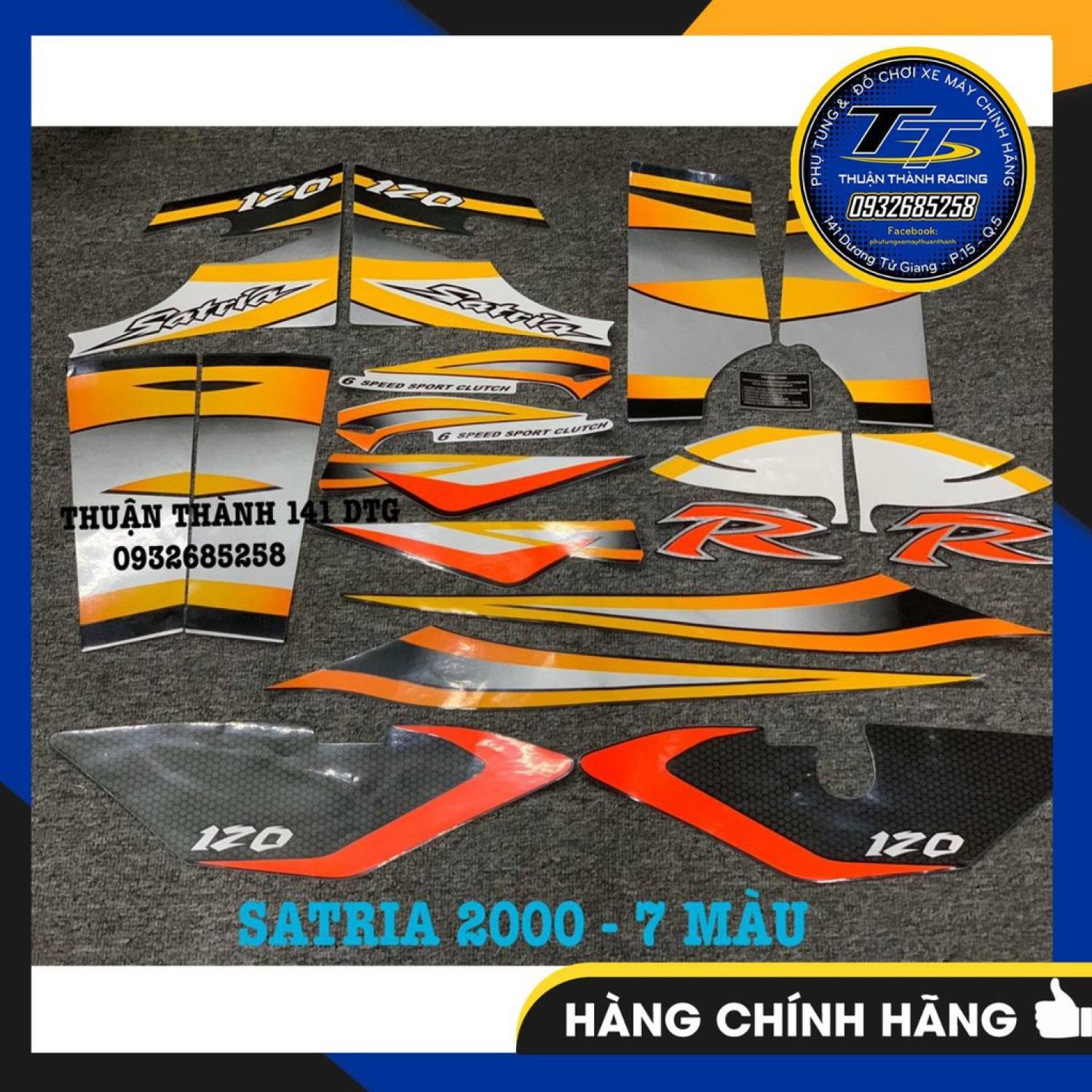 Tem satria 2000 - 7 màu - tem 3 lớp