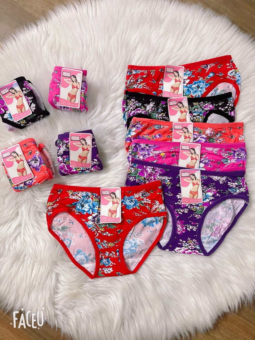 Combo 7 quần lót hoa cotton
