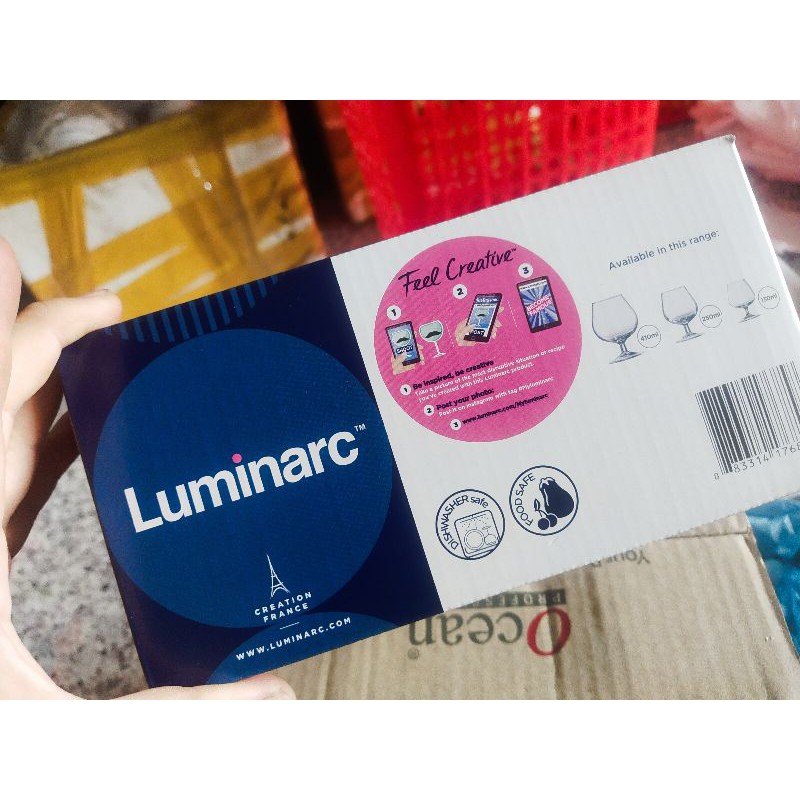 [HCM]Bộ 6 Ly Rượu Cognac 130Ml Luminarc ( Ảnh Thật)
