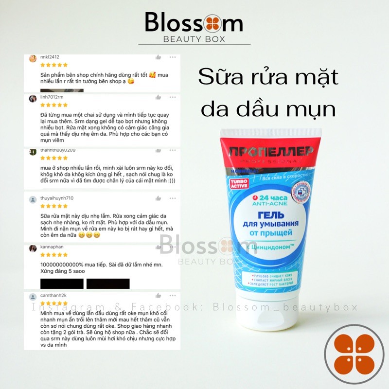 Sữa Rửa Mặt Gel Propeller Hỗ Trợ Giảm Mụn Sos