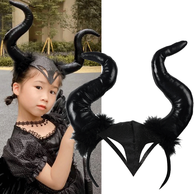 Sừng Tiên Hắc Ám Maleficent người lớn trẻ em hóa trang Halloween