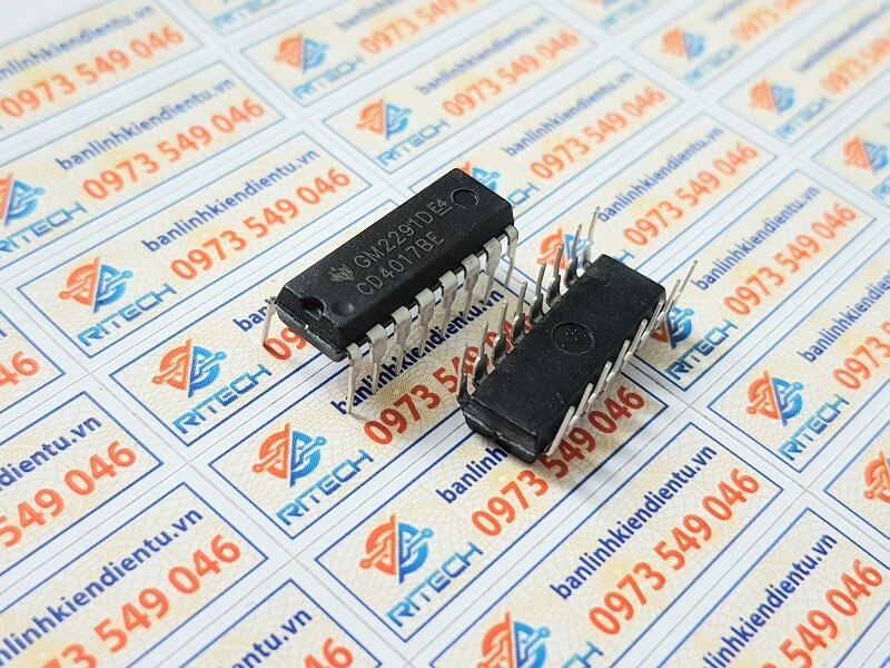 [Combo 10 chiếc] CD4017BE, CD4017BP, CD4017 DIP-16 IC