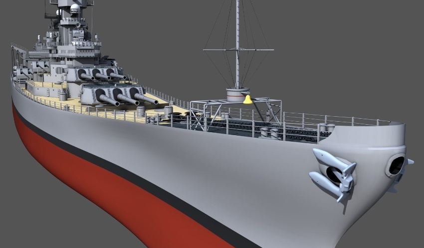 File in 3D fbx, lwo, lws ... MISSOURI - tàu, chiến hạm