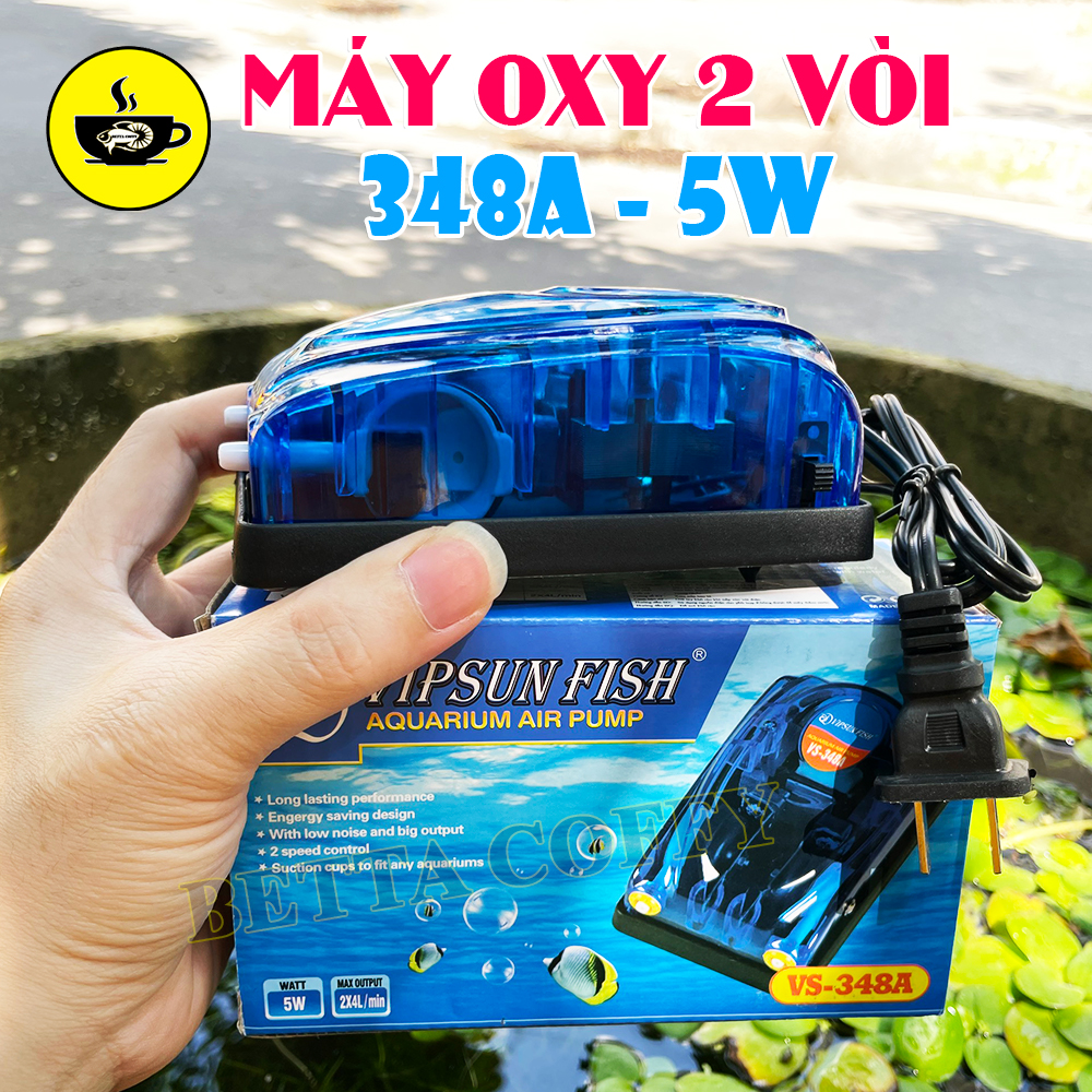 Máy sục khí oxy 1-2 vòi vipsun 248a 348a oxi loại tốt
