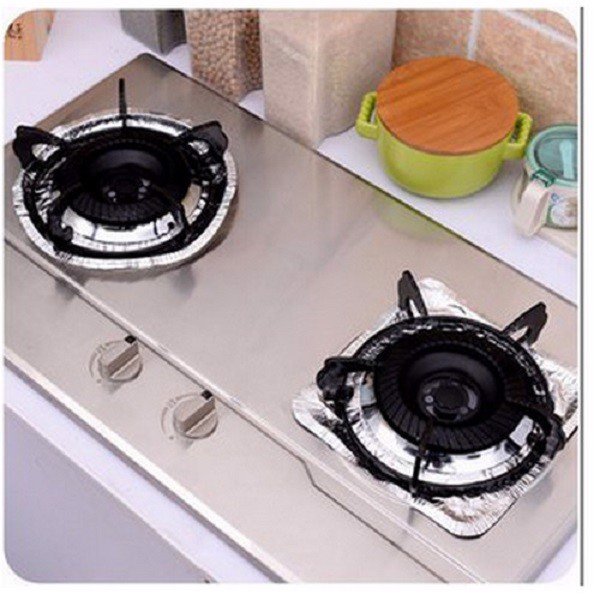 Combo 40 miếng giấy bạc bọc đế bếp ga chống dầu mỡ tiện dụng