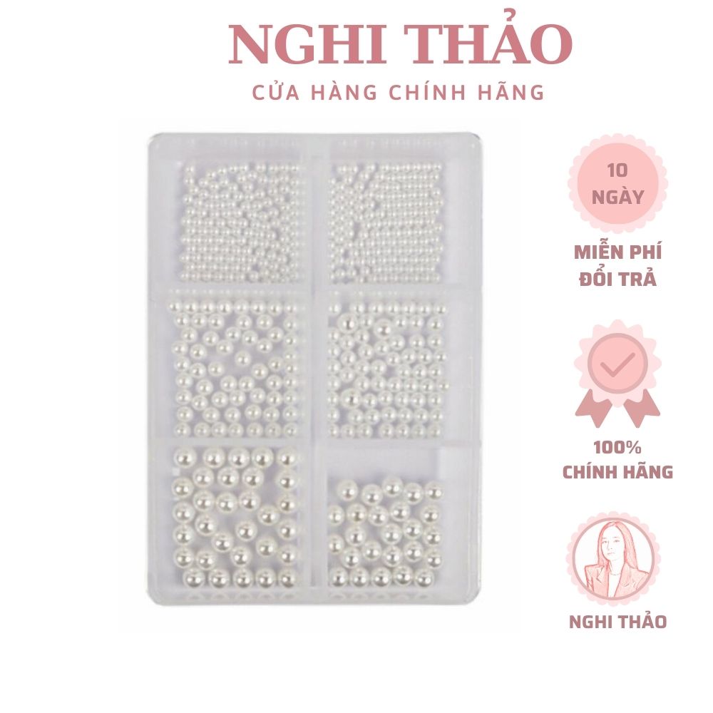 Ngọc trai nhựa nail set trang trí móng