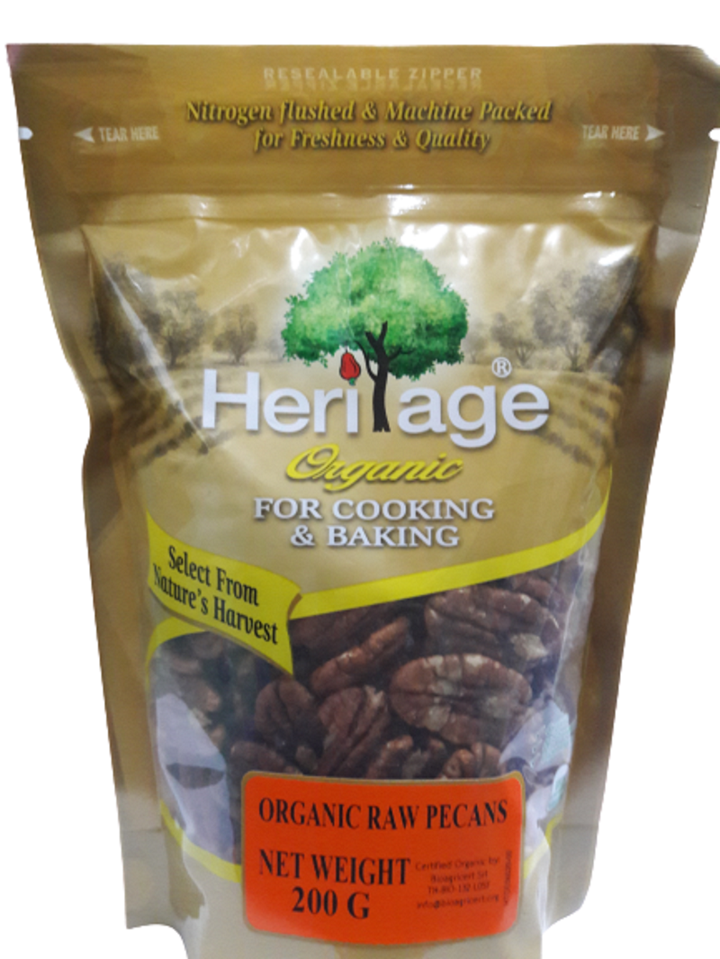 Hạt Hồ Đào Hữu Cơ Heritage gói 200g – Organic Pecan