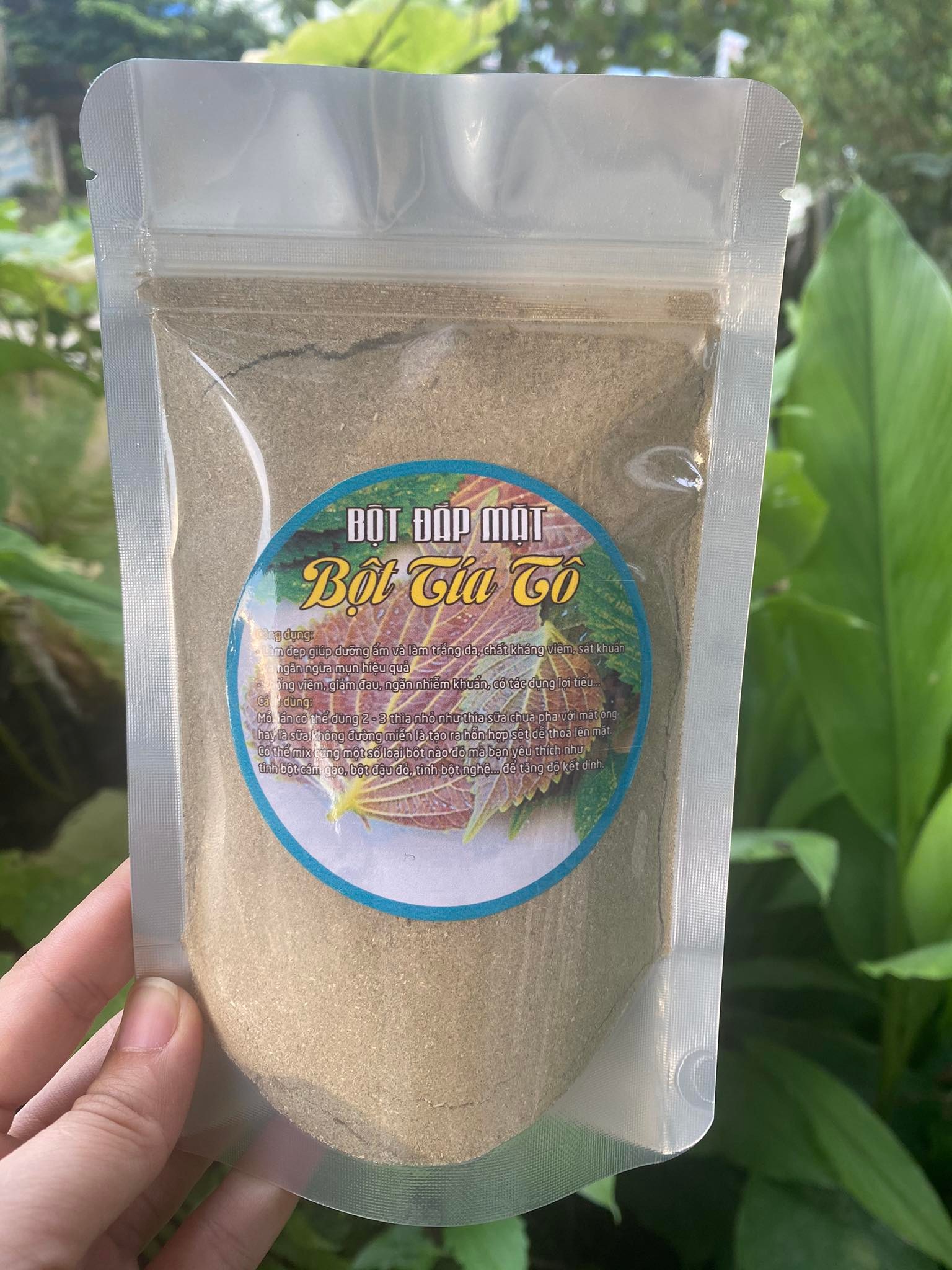 bột tía tô nguyên chất