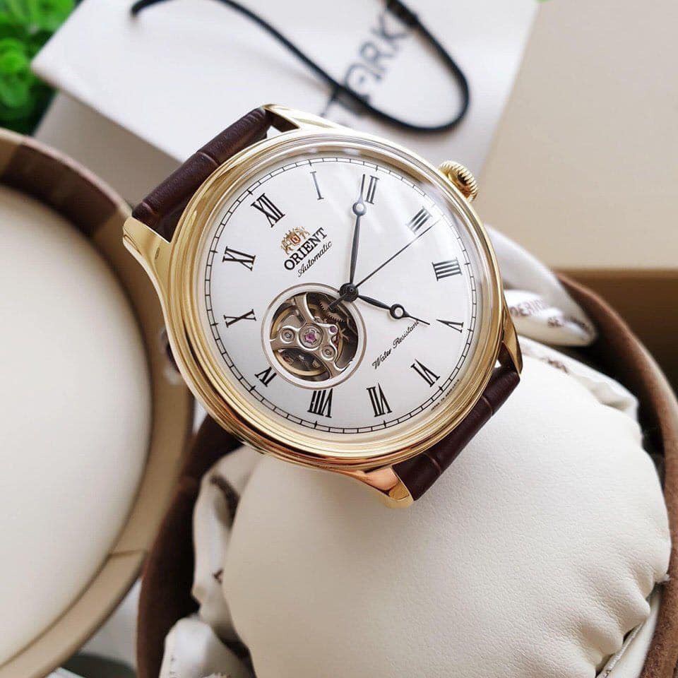 { RẺ VÔ ĐỐI }{ BẢO TÍN ĐỒNG HỒ SHOP SỊN LAZADA }  Đồng hồ nam dây da Orient Caballero { orient patek seiko sk }
