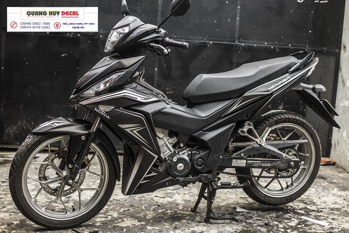 Tem trùm xe máy WINNER 150  đen mờ - làm tem xe máy WINNER 150 theo yêu cầu - Tem xe máy WINNER 150 rẻ đẹp và chất