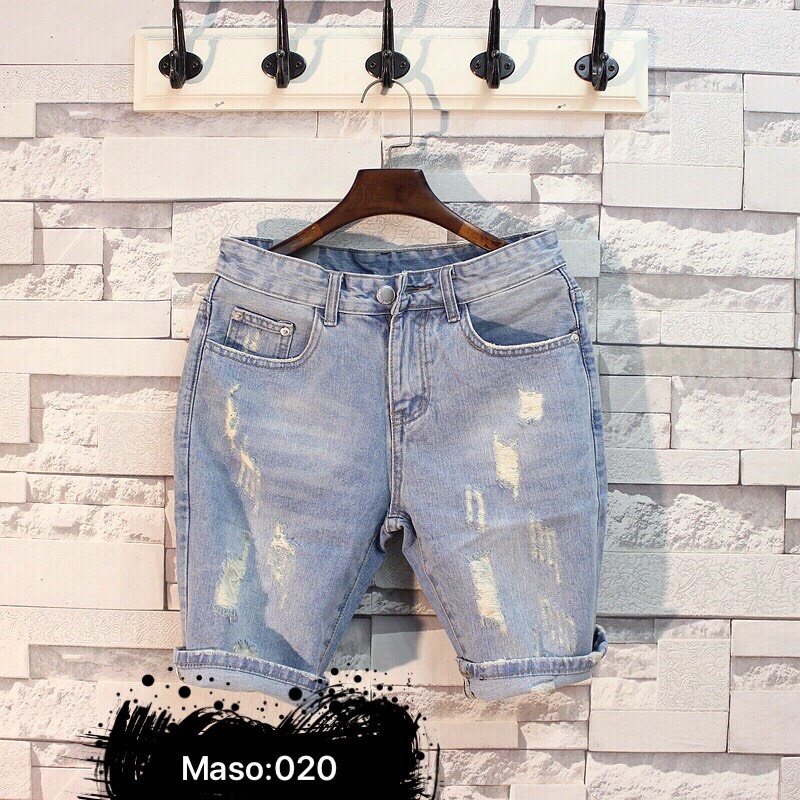 Quần short jeans nam kiểu dáng trẻ trung siêu đẹp