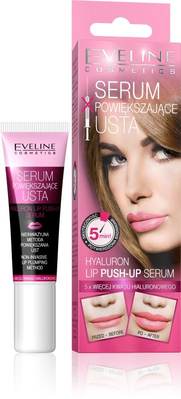 Serum làm dày và đầy môi EVELINE HYALURON LIP PUSH-UP 12ml - Nga