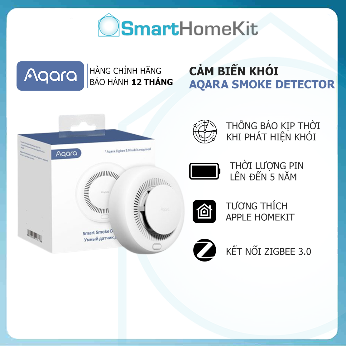 Cảm biến khói Aqara Smart Smoke Detector Quốc Tế JY-GZ