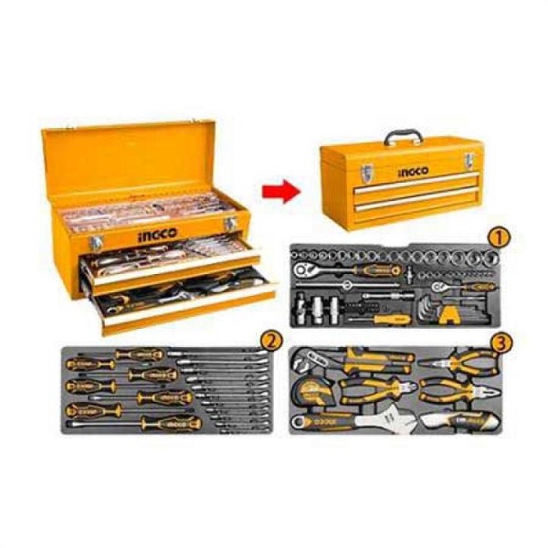 [Trả góp 0%]Bộ Hộp Đồ Nghề 97 Món Dụng Cụ Ingco HTCS220971