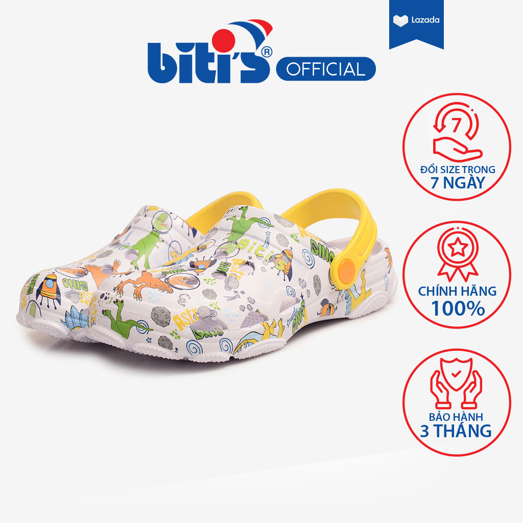 [Duy nhất 18/10 | Voucher 10% đơn 499k tối đa 60k]Dép Eva Crocs Bé Trai Thời Trang Biti's DEB010100TRG (Trắng)