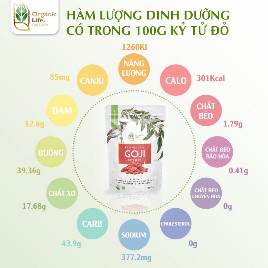 Kỷ Tử Đỏ Hữu Cơ Organic Life 200g
