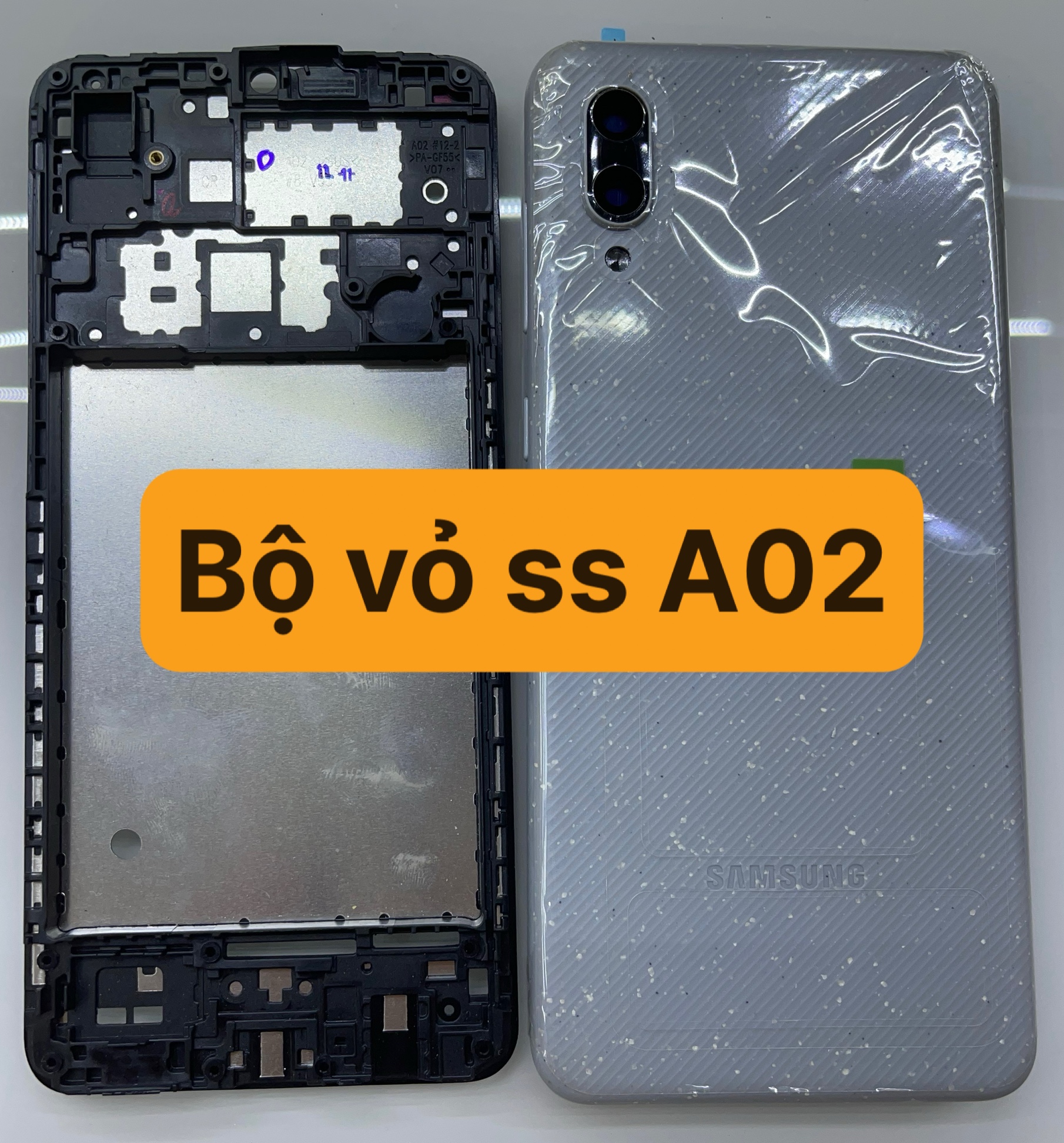 Bộ xương vỏ sam sung zin mới điện thoại a02