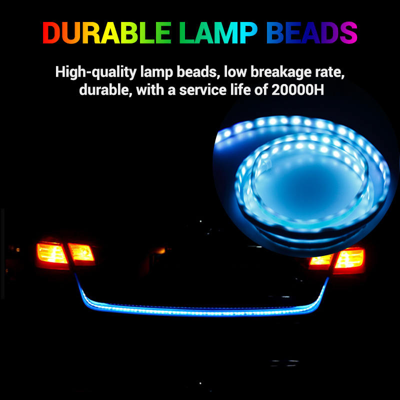 Dải đèn hậu xi nhan SEAMETAL LED RGB 12V 120cm/150cm cho ô tô-INTL