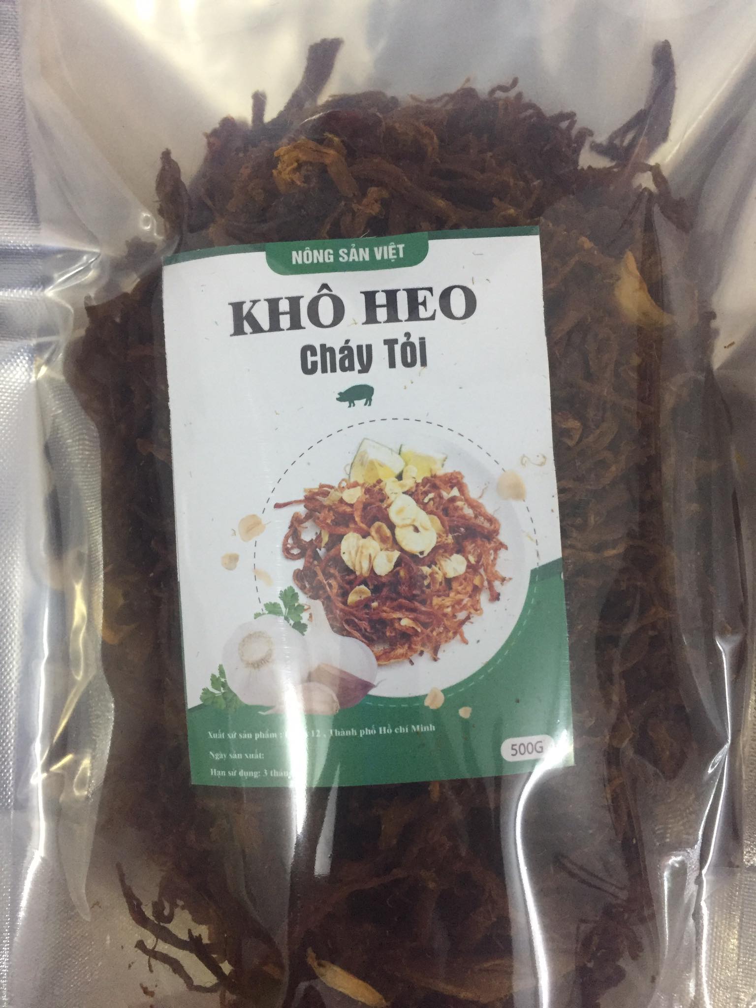 500gr Heo khô cháy tỏi (sợi nhỏ)