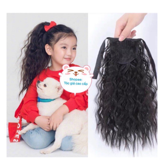 Tóc giả bé gái 💄FREESHIP💄Tóc cột xù ngắn dành cho bé gái