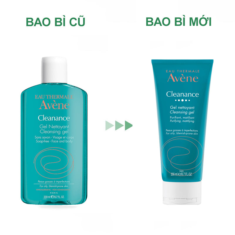 Gel Rửa Mặt Avène Cho Da Dầu Mụn Giúp Làm Sạch Sâu Bụi Bẩn, Giảm Bã Nhờn 200ml