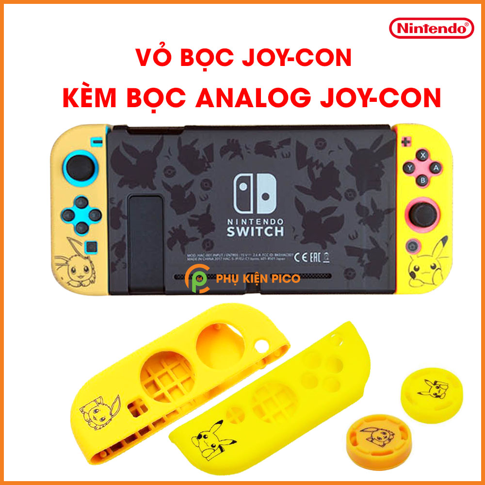 Bộ bọc Joy-con và bọc Analog dành cho máy chơi game Nintendo Switch chất liệu silicone cao cấp