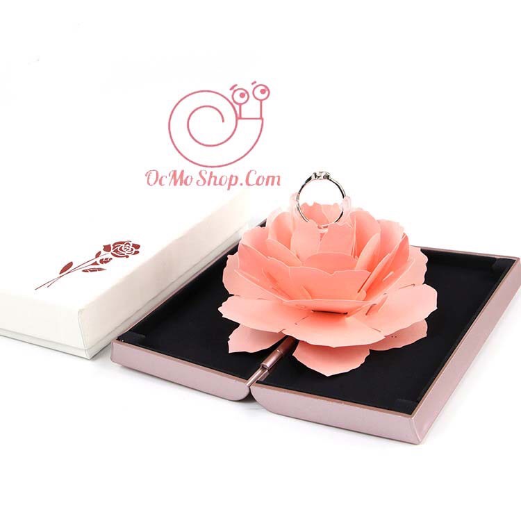 [HCM]Hộp Đựng Nhẫn Hoa Hồng Cầu Hôn