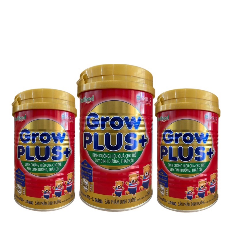 Sữa bột Nutifood Growplus + Suy dinh dưỡng cho trẻ dưới 1 tuổi Lon 350g_780g