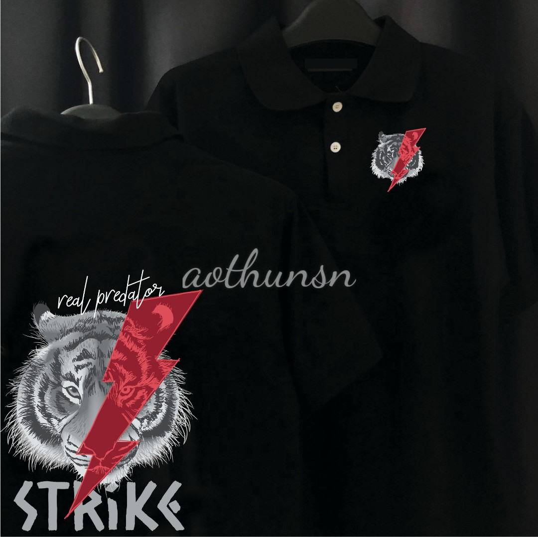 Áo thun cổ trụ cổ bâu polo strike