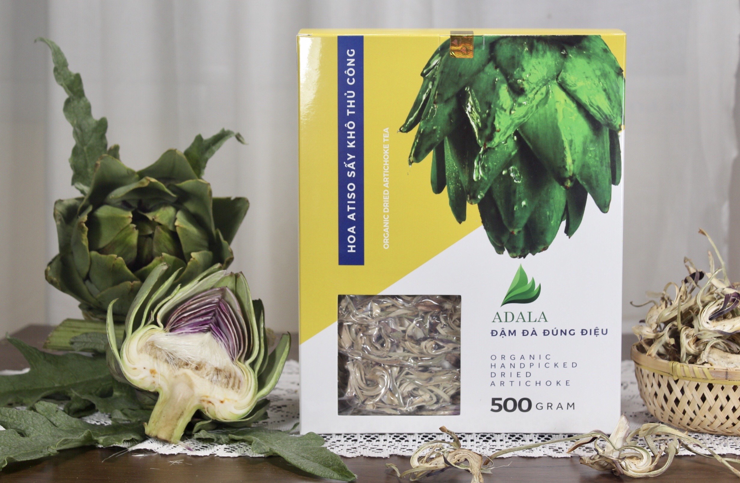 BÔNG ATISO ADALA HỮU CƠ SẤY KHÔ 500 GRAM ( HÀNG VIỆT NAM CHÍNH HÃNG )