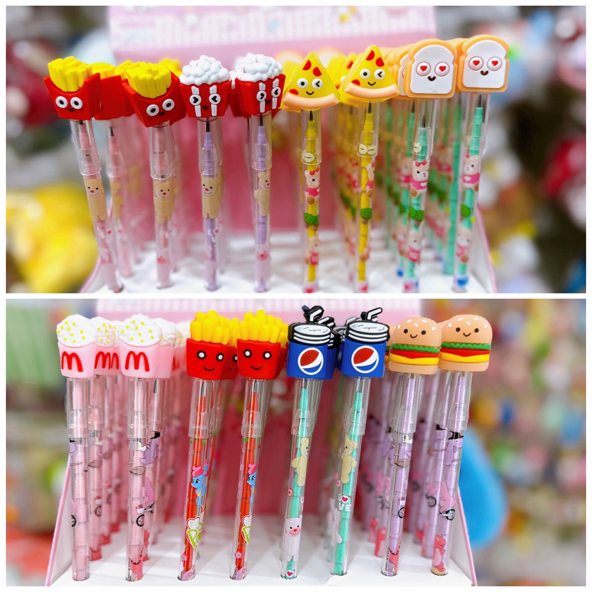 [MUA 2 GIẢM 5%]Bút Chì Khúc Mẫu Phi Hành Gia, Thức Ăn, Thú Cute Cho Bé