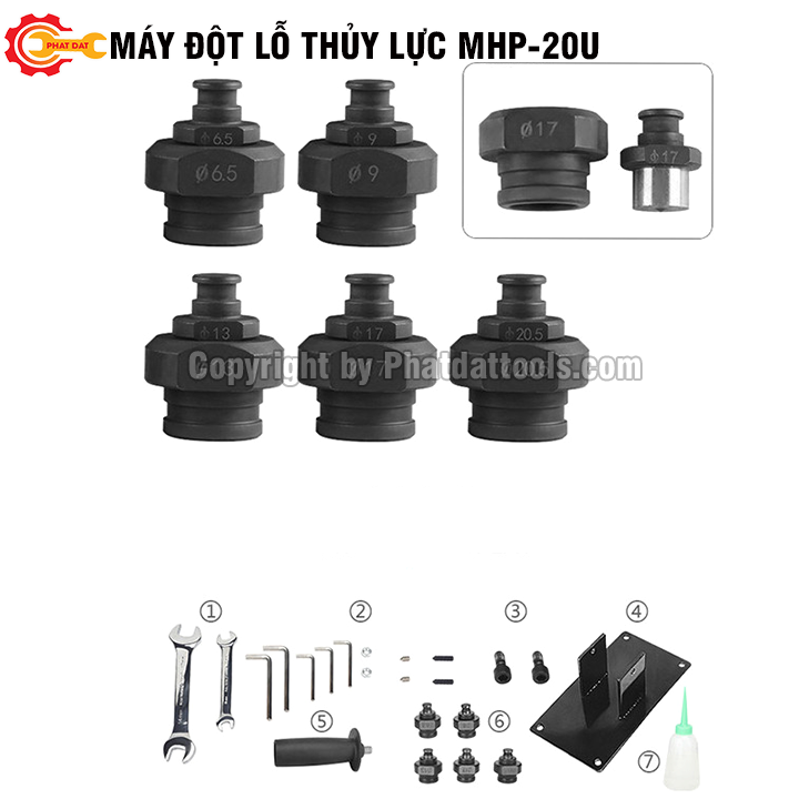 Máy Đột Lỗ Thủy Lực Chạy Điện Cầm Tay MHP20