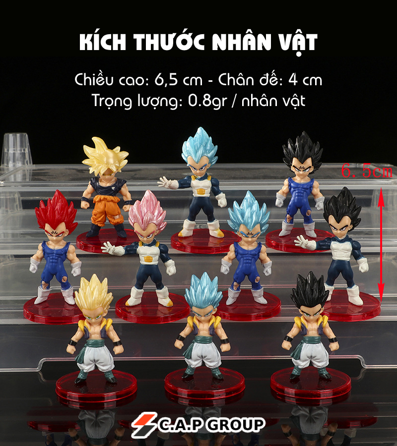 Mô hình Dragon Ball Songoku Chibi mini Nhân Vật 7 Viên Ngọc Rồng đẹp - [ Kiểu 2 Lẻ 19K / 1 nhân vật - Full bộ 21 nhân vật = 380K ]