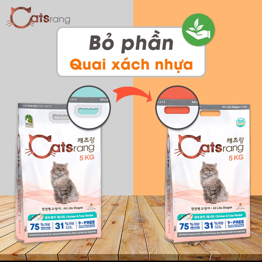 Thức Ăn Hạt Cho Mèo Mọi Lứa Tuổi Catsrang Túi 5 Kg (All Stages)