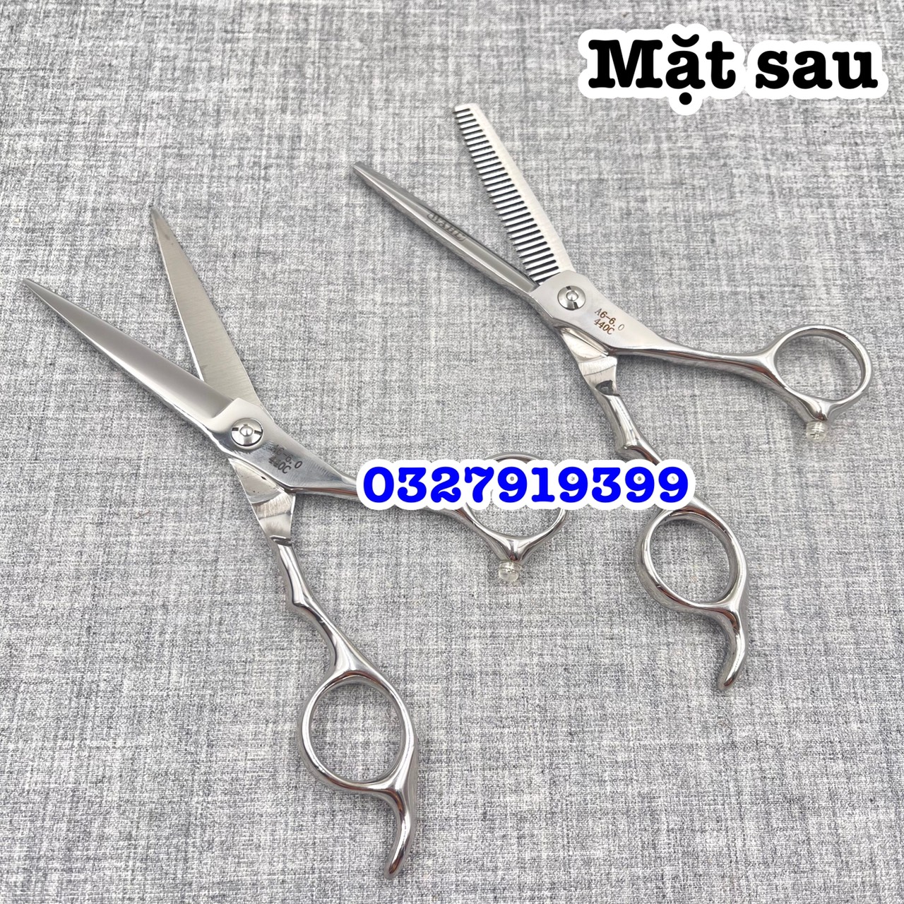 WAHL Kéo cắt tỉa tóc cao cấp 6.0 in thép nhật S440C độ cứng 62HRC lưỡi sắc bén thiết kế tay cầm thuận tiện chất lượng tốt nhất ( W 2 ốc )