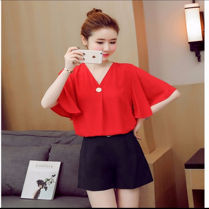ÁO KIỂU SƠ MI LOE CINDY CÔNG SỞ💕𝑭𝑹𝑬𝑬𝑺𝑯𝑰𝑷💕[Giá gốc tận xưởng]