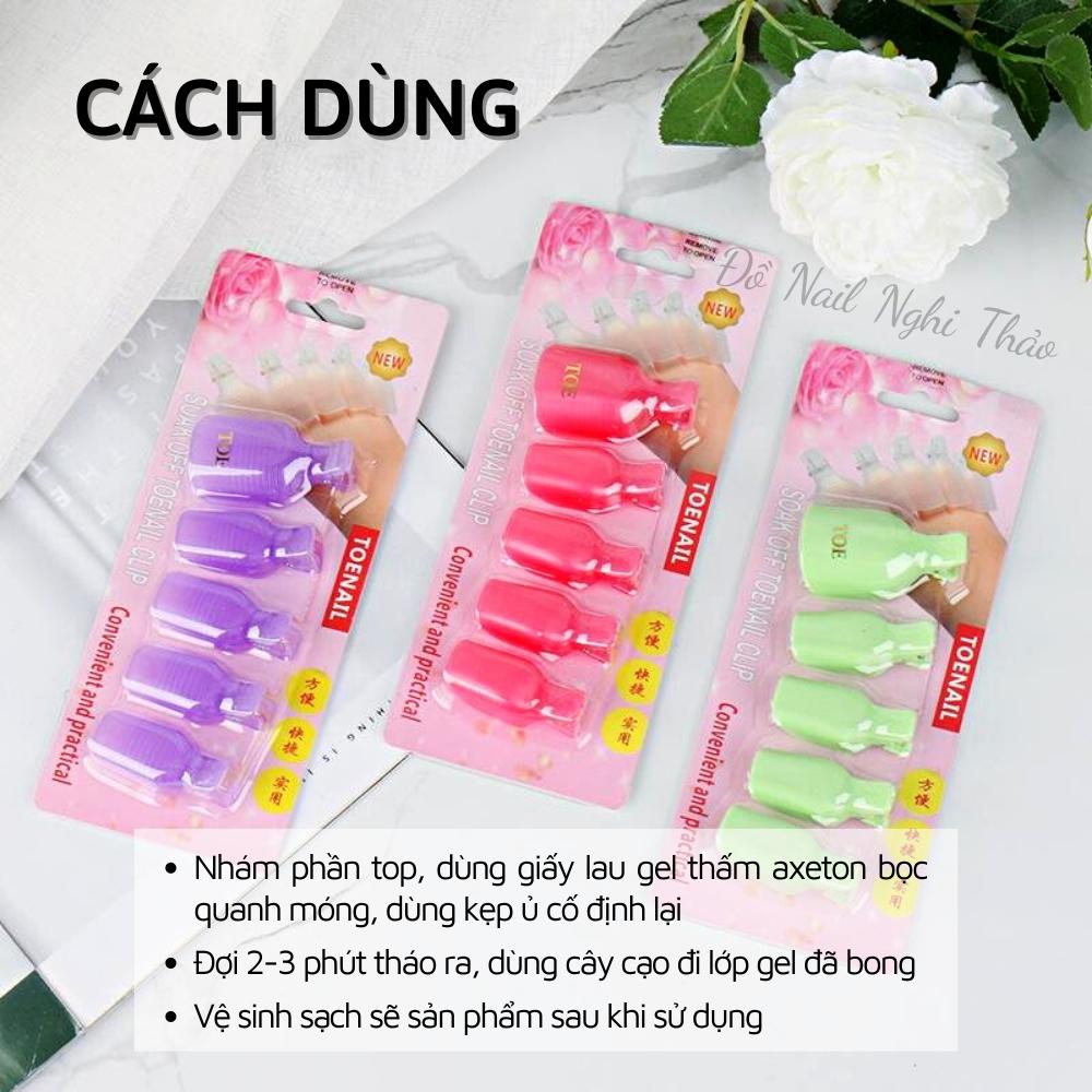 Kẹp ủ phá gel móng chân Nghi Thảo set 5 chiếc