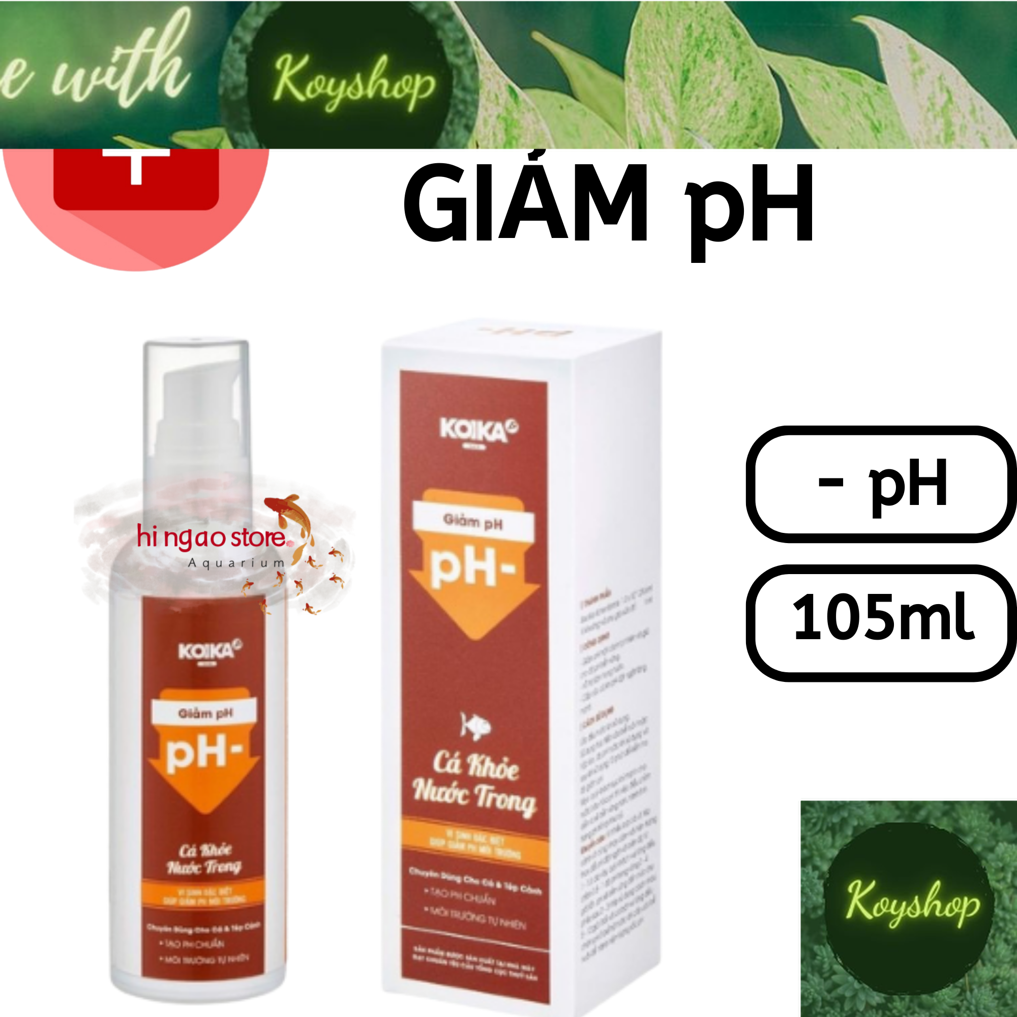 Vi sinh tiêu hóa - men vi sinh - men tiêu hóa bac+ cho cá, tép và các sản phẩm của koika cá khỏe nước trong | hingaostore.