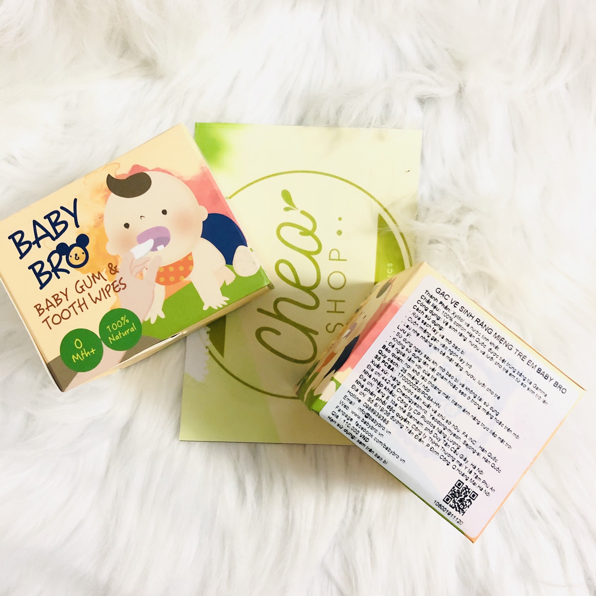 [HCM]Gạc rơ lưỡi /lau răng Baby Bro Hàn Quốc