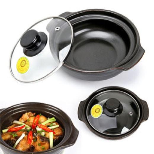 NỒI ĐẤT NẮP KÍNH - NỒI KHO CÁ 1.l5