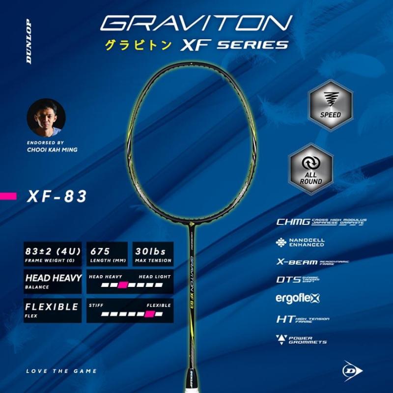 Bảng giá Vợt cầu lông Dunlop - GRAVITON XF83 G1 NH NF Vợt cầu lông chính hãng thương hiệu từ Anh Quốc